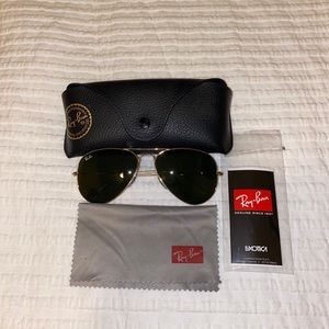 Black and Gold Aviator RayBans